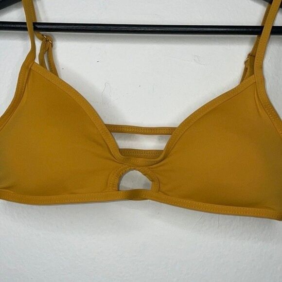L*SPACE Womens Sz Small Ross Bralette Keyhole Strappy Bikini Top in Bronze - Picture 6 of 7